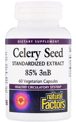 Natural Factors - Celery Seed Extract - 60 vcaps