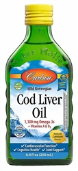 carlson labs cod liver oil lemon 8.4 oz