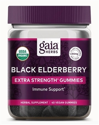 gaia herbs elderberry extra strength 40 gummies