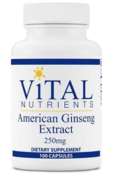 Vital Nutrients - American Ginseng Extract 250 mg - 100 vcaps