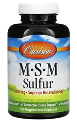 carlson labs msm sulfur 1000 mg 180 caps