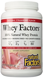 Natural Factors - Whey Factors Whey Protein Strawberry - 32 oz