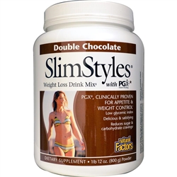 Natural Factors - SlimStyles Double Chocolate powder - 12 oz