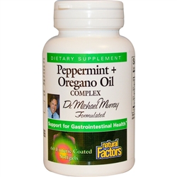 Natural Factors - Peppermint & Oregano Oil - 60 gels