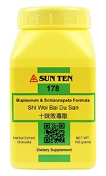 Sun Ten - Bupleurum & Schizonepeta Comb (Shi Wei Bai Du San) - 100 grams