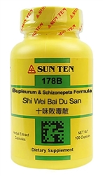 Sun Ten - Bupleurum & Schizonepeta Comb (Shi Wei Bai Du San) - 100 caps