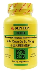 Sun Ten - Ginseng & Tang-Kuei Ten (Shi Quan Da Bu Tang) - 100 caps