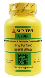 Sun Ten - Platycodon & Fritillaria (Qing Fei Tang) - 100 caps