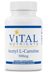 Vital Nutrients -Acetyl L-Carnitine 500 mg - 60 vcaps
