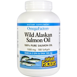 Natural Factors - Wild Alaskan Salmon Oil - 180 gels