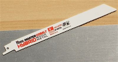 MK Morse Master CobaltÂ® Hybrid 8" 10/14 Heavy Duty Combination Wood & Metal Cutting Sawzall Reciprocating Saw Blade