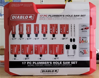 Diablo 17 pc Plumber's Bi-Metal Hole Saw Set
