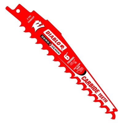 Freud Diablo 6" 3 TPI Carbide Teeth Pruning Sawzall Reciprocating Saw Blade