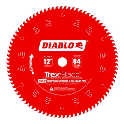 12" x 84T Carbide Tipped Diablo TrexBlade