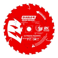 7 1/4" x 24T Ultimate Carbide Tipped Diablo Saw Blade