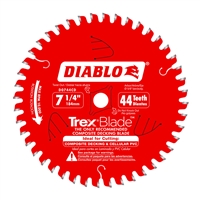 7 1/4" x 44T Carbide Tipped Diablo TrexBlade