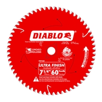 7 1/4" x 60T Carbide Tipped Diablo Saw Blade