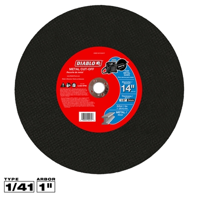 Diablo High Speed Chop Saw Wheel - 14" x 1/8" x 1"