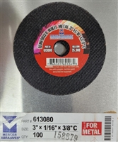 Cut-Off Wheel - 3" x 1/16"" x 3/8"