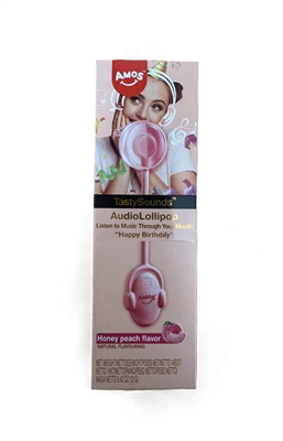 Amos TastySounds Lollipop - Honey Peach Flavour