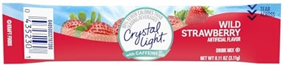 Crystal Light wild strawberry drink mix with caffeine (single sachet) 0.11oz/ 3.11g