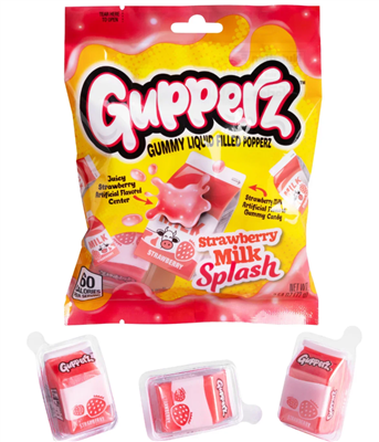 Gupperz Gummy Liquid Filled Popperz - Strawberry Milk Splash