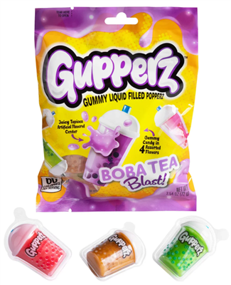 Gupperz Gummy Liquid Filled Popperz -Boba Tea Blast