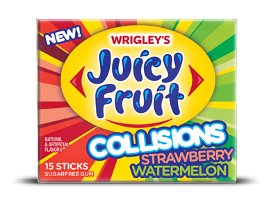 Juicy Fruit Collisions Gum Strawberry Watermelon Gum [10]