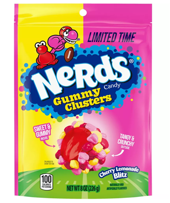 NFL Limited Edition Nerds Gummy Clusters Cherry Lemonade Rush 5oz