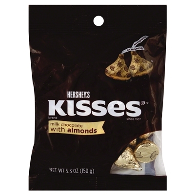 Hersheys Chocolate Kisses with ALMONDS 150g [12] CLEARANCE