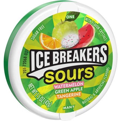 Ice Breakers SOURS Watermelon Green Apple Tangerine  CLEARANCE [8]