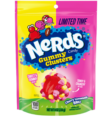 NFL Limited Edition Nerds Gummy Clusters Cherry Lemonade Blitz 8oz (CLEARANCE)