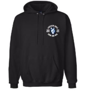 2) SWIMMERS BLACK HANES - ULTIMATE HOODED SWEATSHIRT EMB. LOGO