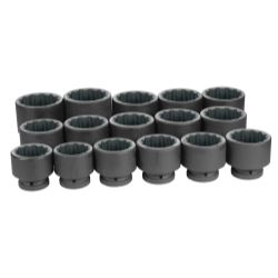 Grey Pneumatic-1" Drive 16 Piece 12 Point Fractional Set