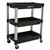 HOMPP06032031 30" x 16" 3-Shelf Plastic Utility Cart