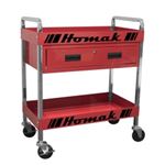 HOMRD06030210 30" 1-Drawer Metal Service Cart-Red