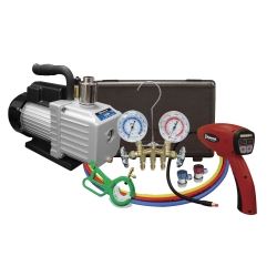 Mastercool-A/C KIT with 3cfm pump, leak detector, gauge set