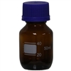 <!001>50ml Glass Media Storage Bottles, Amber, Round, with GL32 Screw Cap, Karter Scientific 254G11 (Case of 10)