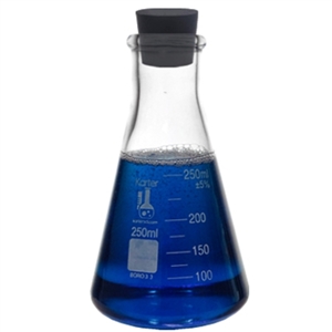 <center>Erlenmeyer Flask with Rubber Stopper