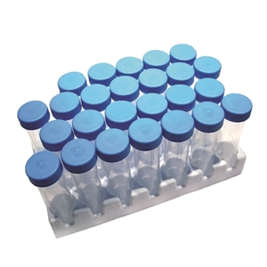 50ml Centrifuge Tube, PP Material, Molded Graduation, Blue Cap, Non-Sterile, Trays of 25