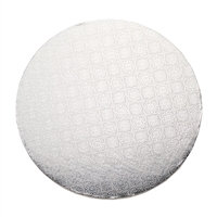 12" ROUND CAKE WRAP AROUND (1/4" THICK) - SILVER FOIL (25 PER PACK)