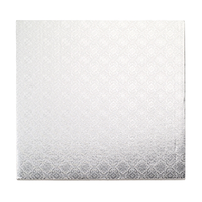 12" SQUARE CAKE WRAP AROUND (1/4" THICK) - SILVER FOIL (25 PER PACK)
