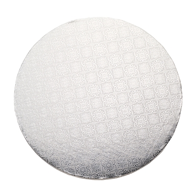 14" ROUND CAKE WRAP AROUND (1/4" THICK) - SILVER FOIL (25 PER PACK)