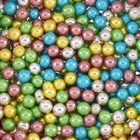 ASSORTED COLOR METALLIC DRAGEES - 6.5MM