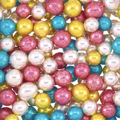 ASSORTED COLOR METALLIC DRAGEES - 8.5MM