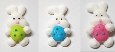 Royal Icing Bunny With Easter Egg (Small) - Assorted Colors