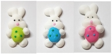 Royal Icing Bunny With Easter Egg (Small) - Assorted Colors