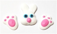 Royal Icing Bunny Face & Feet Combo