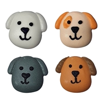 Royal Icing Dog Face Assortment (4 Styles) (7/8")