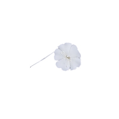 Individual Cherry Blossom On A Wire - White